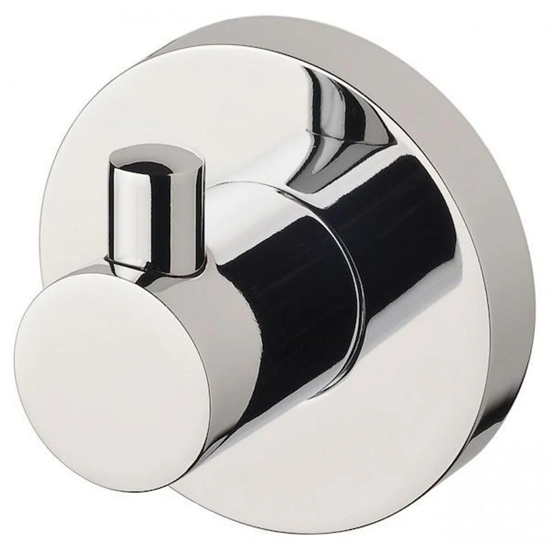 Phoenix Radii Robe Hook Round Plate - Chrome - Image 2