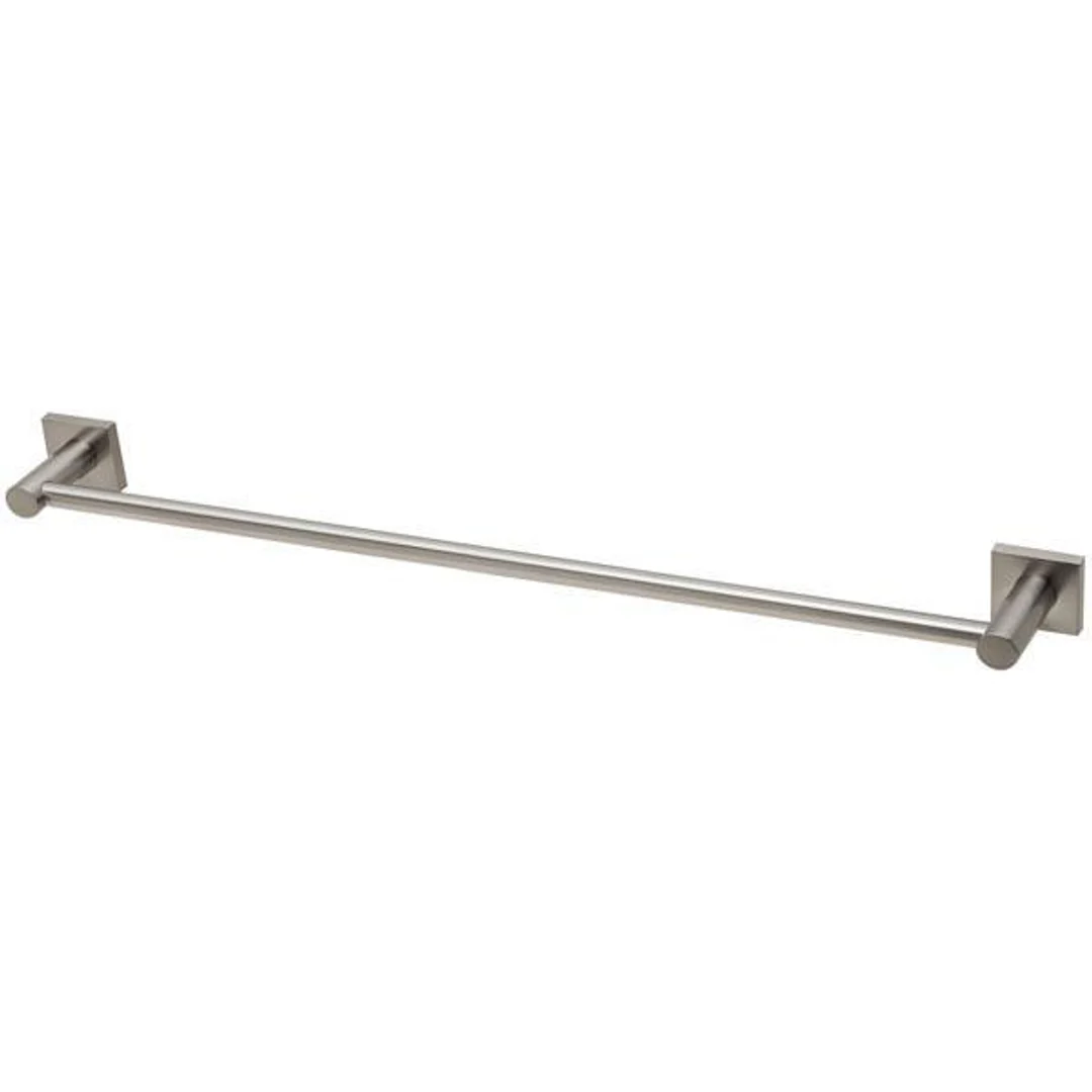 Phoenix RadII Single Towel Rail 600mm Square Plate Brushed Nickel Rs804 Bn - Image 2