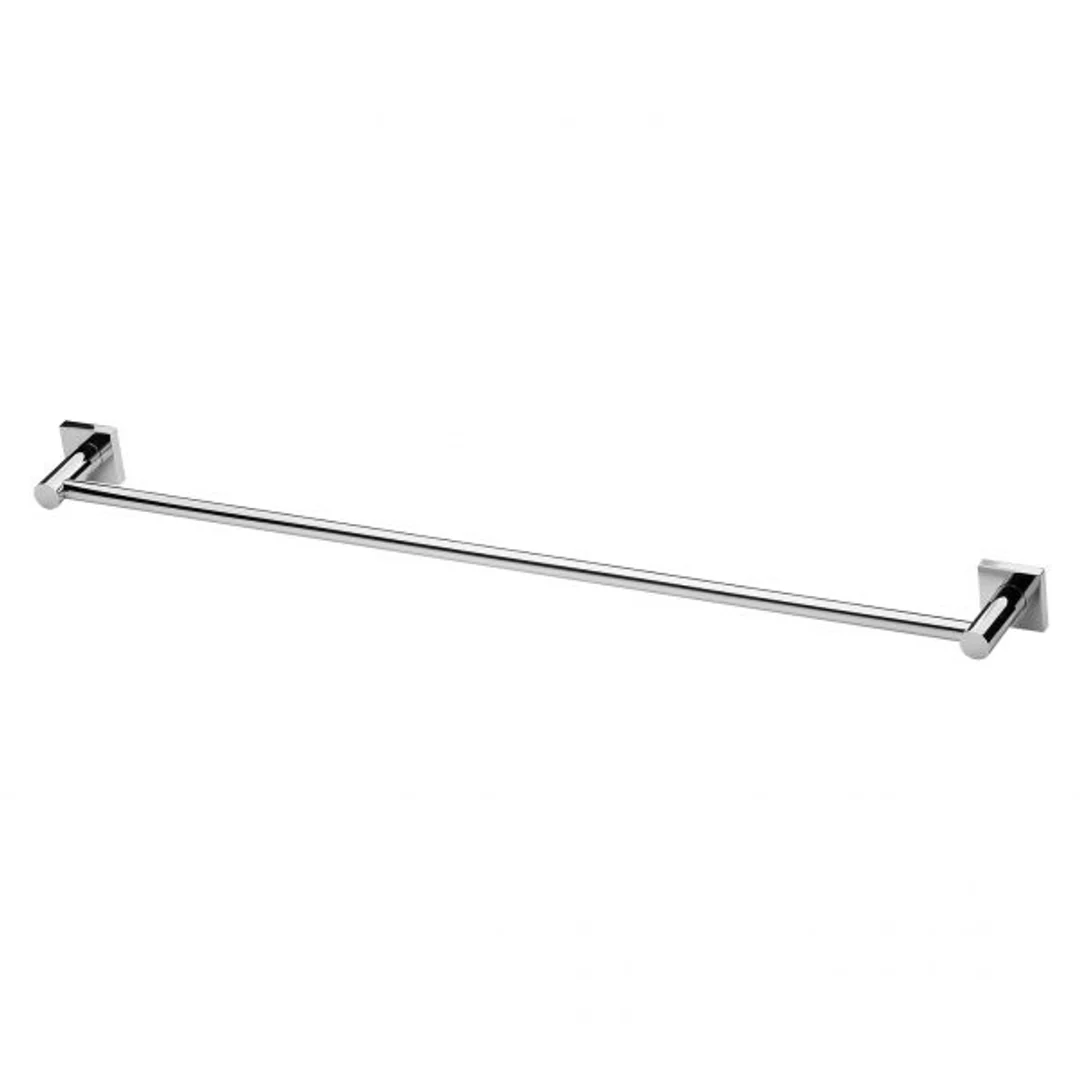 Phoenix Radii Single Towel Rail 800mm Square - Chrome - Image 2