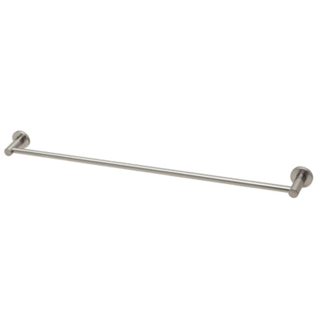 Phoenix RadII Single Towel Rail 800mm Round Plate Brushed Nickel Ra803 Bn - Image 2