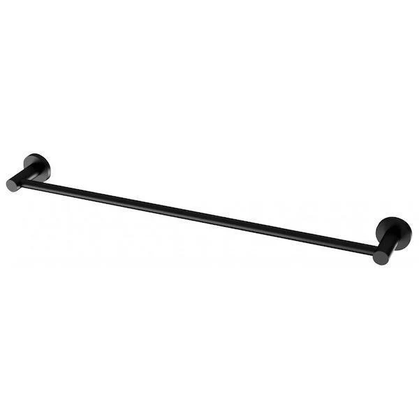 Phoenix Radii Single Towel Rail Round Plate-Matte Black - Image 3