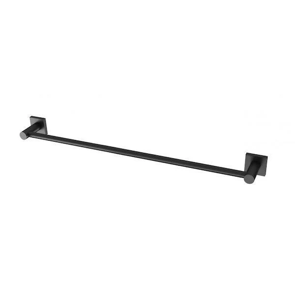 Phoenix Radii Single Towel Rail Square Plate-Matte Black - Image 3