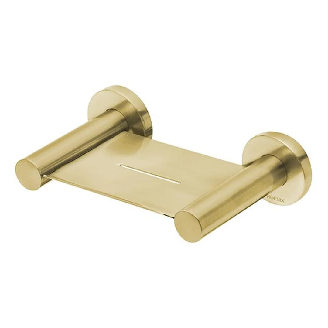 Phoenix RadII Soap Dish Round Plate - Brushed Gold - Image 2