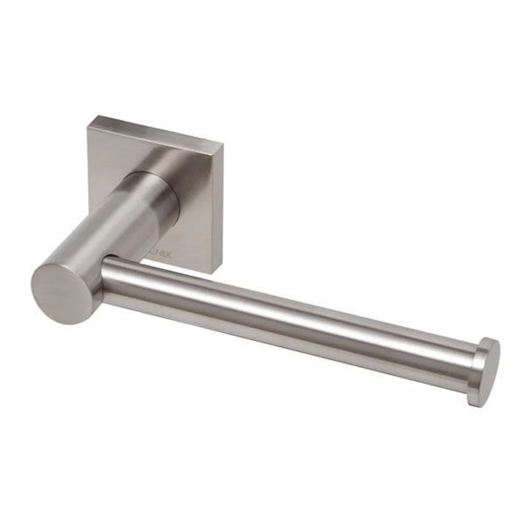 Phoenix RadII Toilet Roll Holder Square Plate-Brushed Nickel