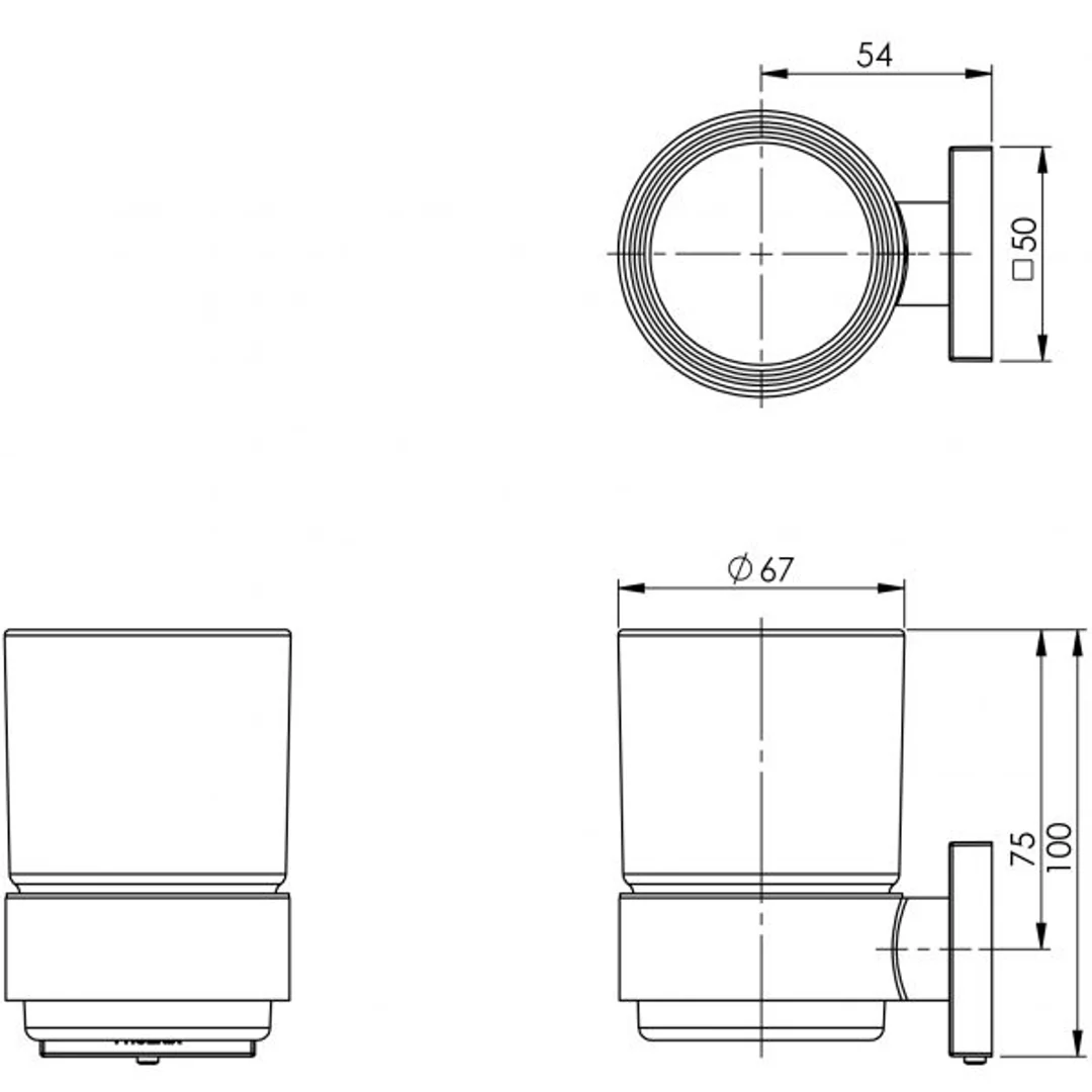 Phoenix Radii Tumbler & Holder Square - Chrome - Image 4