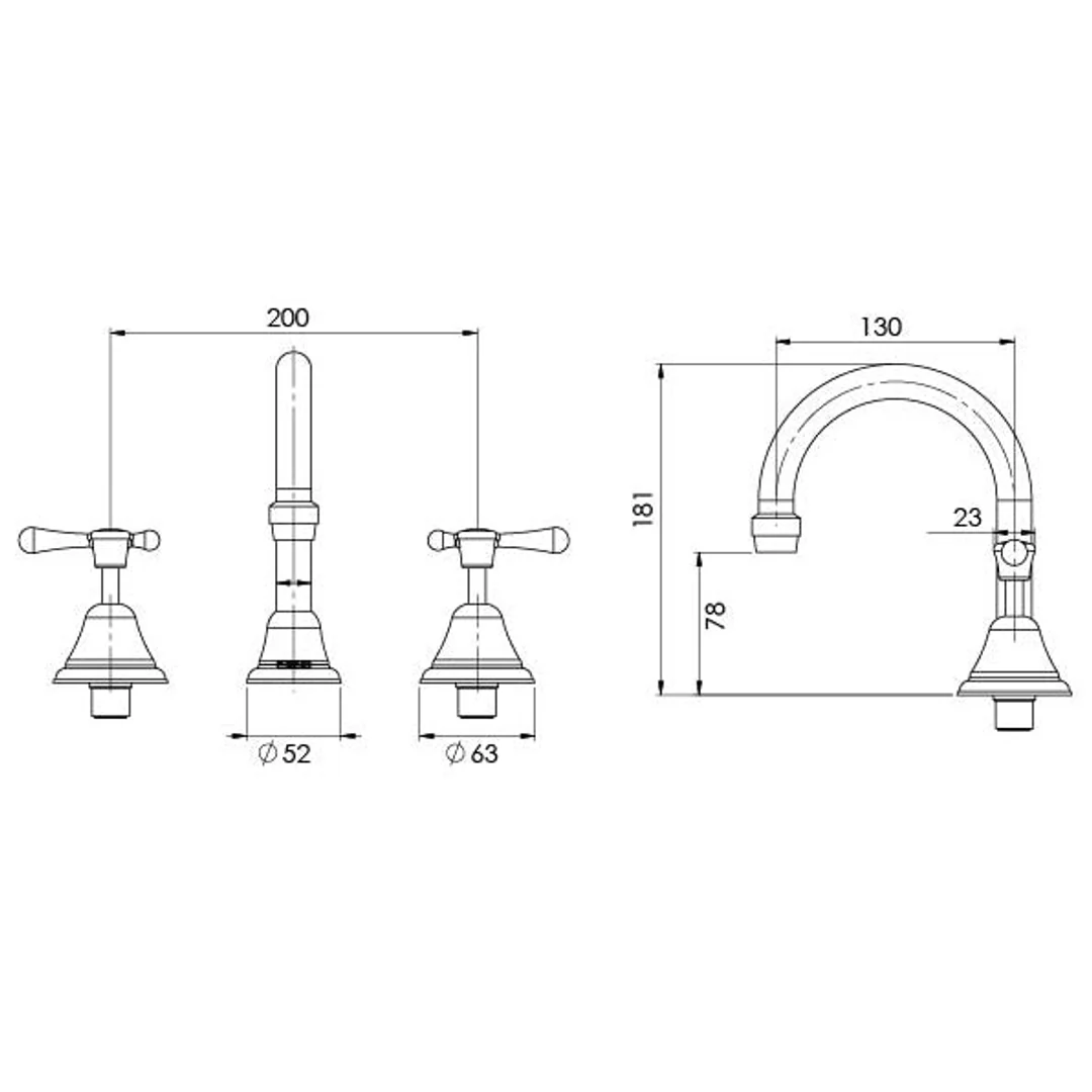 Phoenix Rhapsody Lever Basin Set Chrome - Image 6