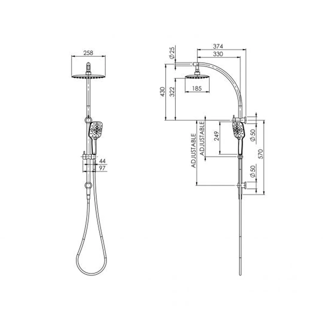 Phoenix Rush Twin Shower - Image 4