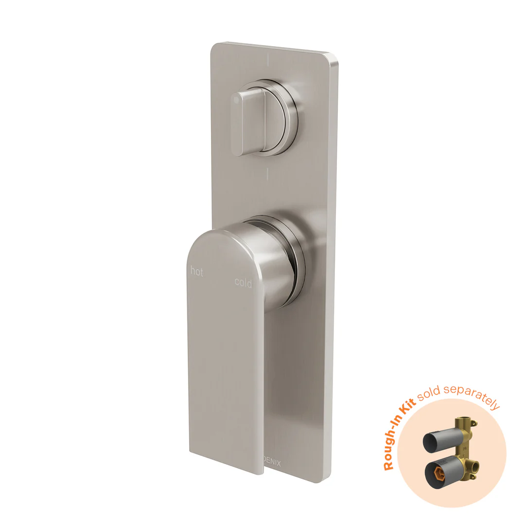 Phoenix Teel Switchmix Shower / Bath Diverter Mixer Fit-Off Kit Brushed Nickel