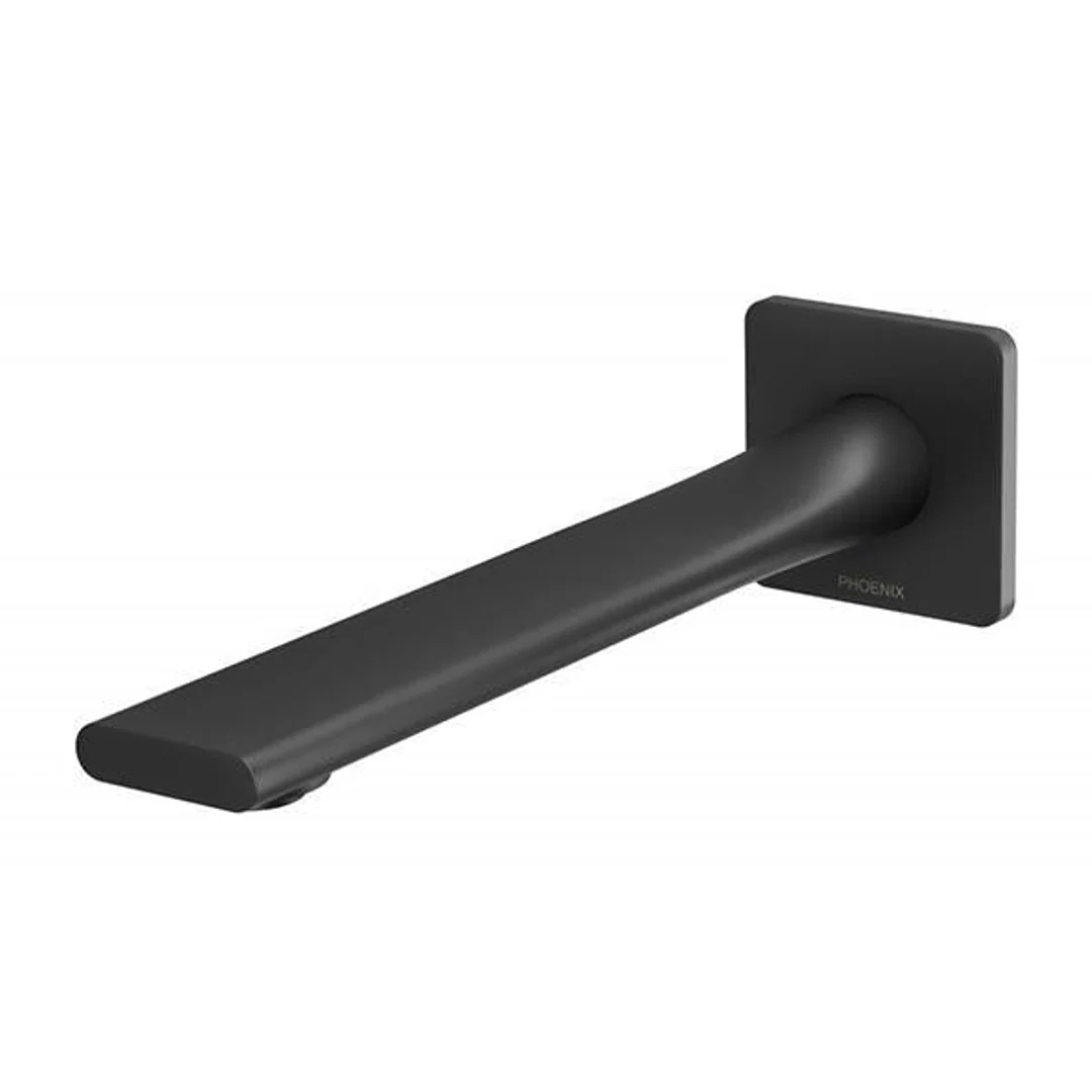 Phoenix Teel Wall Bath Outlet 200mm - Matte Black - Image 2