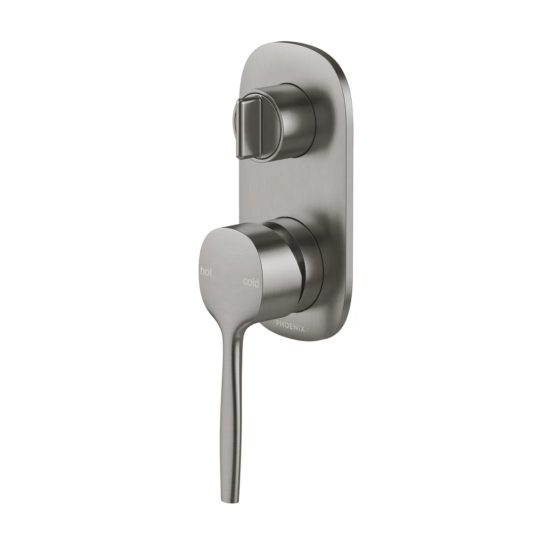 Phoenix Vask Switchmix Shower / Bath Diverter Mixer Brushed Carbon