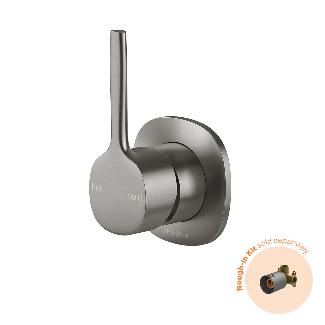 Phoenix Vask Switchmix Shower / Wall Mixer Pin Up Fit-Off Kit Brushed Carbon