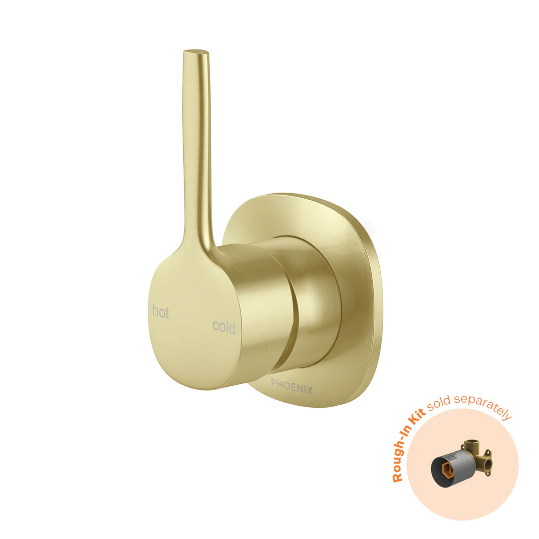 Phoenix Vask Switchmix Shower / Wall Mixer Pin Up Fit-Off Kit Brushed Gold