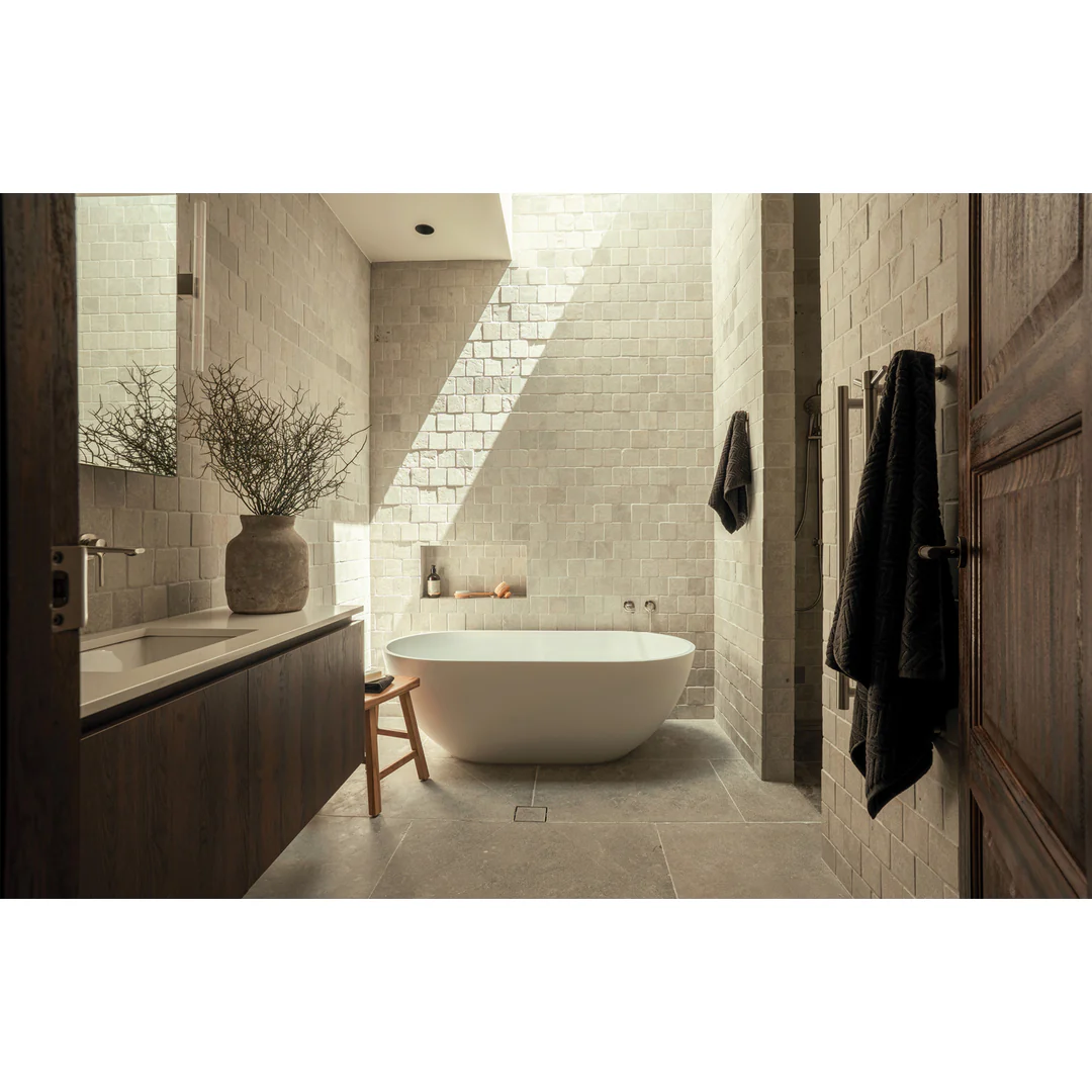 Phoenix Vask Switchmix Wall Basin / Bath Mixer Set 200Mm  Brushed Nickel - Image 6