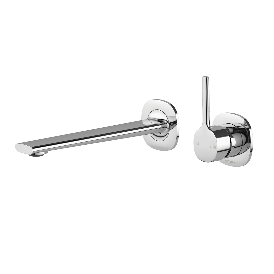 Phoenix Vask Switchmix Wall Basin / Bath Mixer Set 200Mm Pin Up Brushed Gold