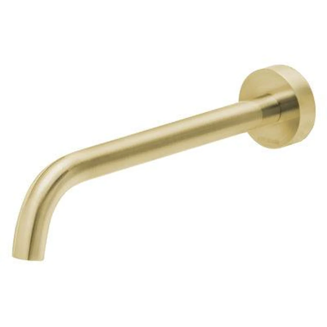 Phoenix Vivd Slimline Basin Outlet 230mm Curved Brushed Gold - Image 2
