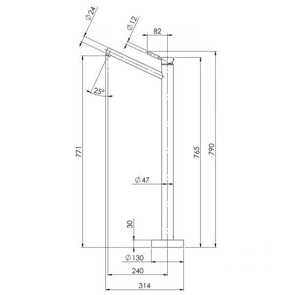 Phoenix Vivid Floor Mounted Bath Mixer - Chrome - Image 7