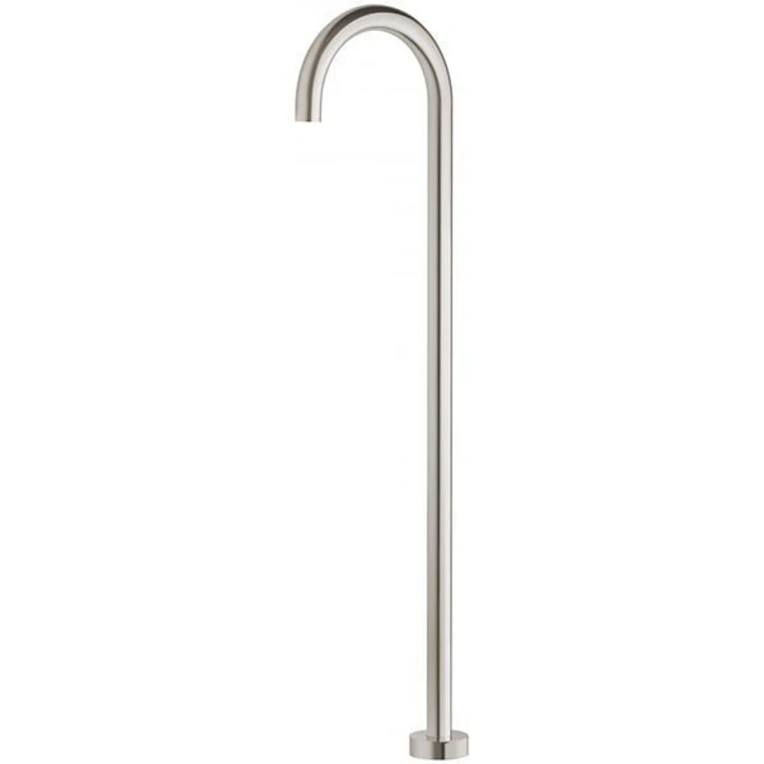 Phoenix Vivid Floor Mounted Bath Outlet 940mm - Brushed Nickel - Image 2