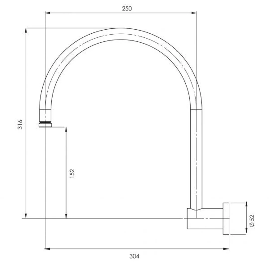 Phoenix Vivid High-Rise Shower Arm Only - Image 4
