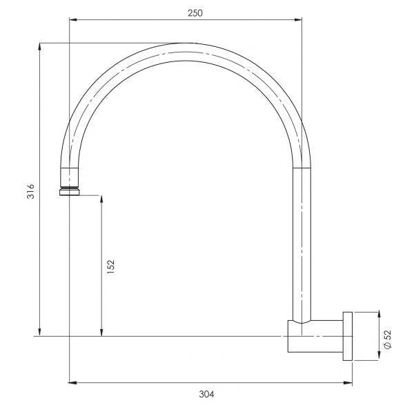 Phoenix Vivid High-Rise Shower Arm Only - Image 6