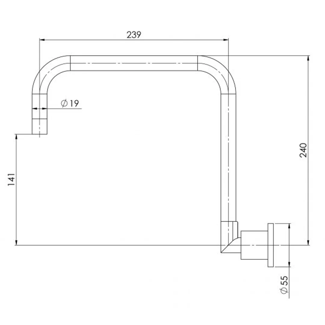 Phoenix Vivid Pin Lever Wall Sink Outlet Squareline - Chrome - Image 4