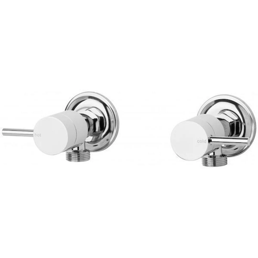 Phoenix Vivid Pin Lever Washing Machine Stops - Chrome Pair