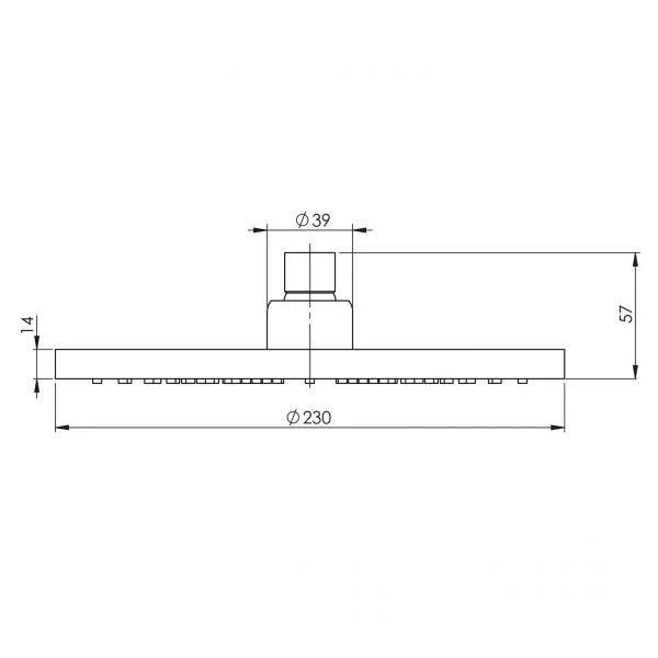 Phoenix Vivid Shower Rose 230mm Round - Brushed Nickel - Image 4