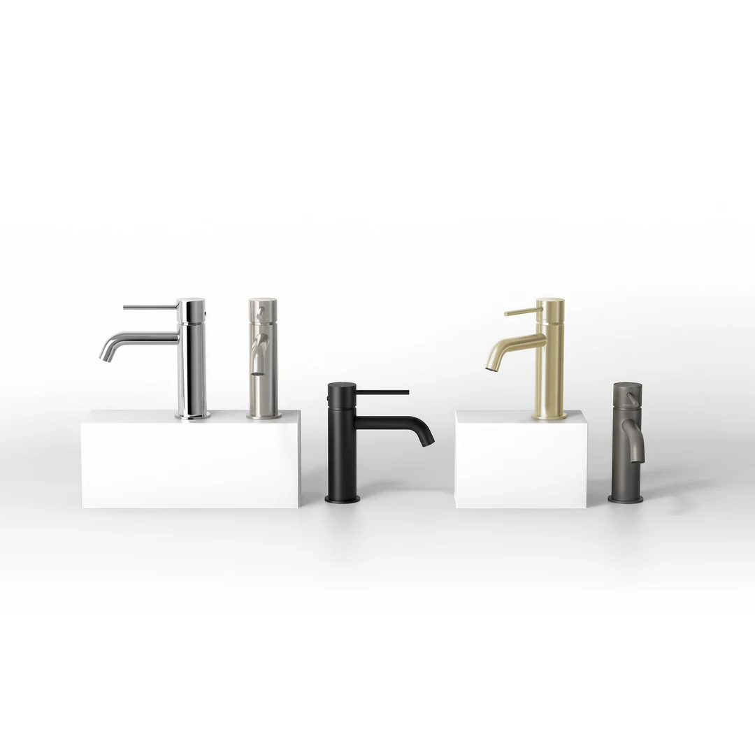 Phoenix Vivid Slimline Basin Mixer Curved Outlet - Chrome - Image 3