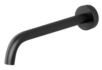 Phoenix Vivid Slimline Bath Outlet 230mm Curved Matte Black Vs7640-10 - Image 3