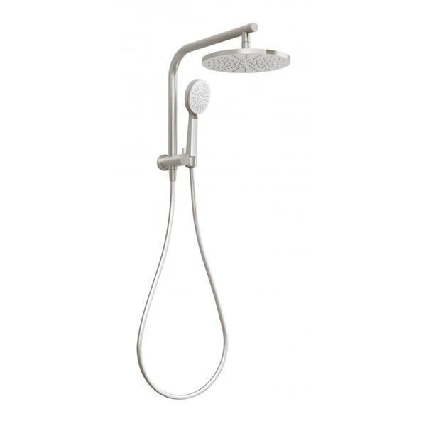 Phoenix Vivid Slimline Compact Twin Shower - Brushed Nickel - Image 4