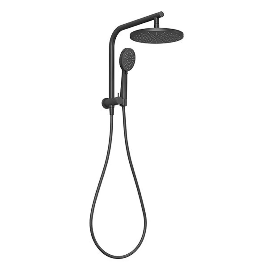 Phoenix Vivid Slimline Compact Twin Shower - Matte Black - Image 2