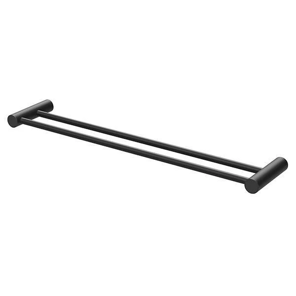 Phoenix Vivid Slimline Double Towel Rail 600mm - Matte Black - Image 4