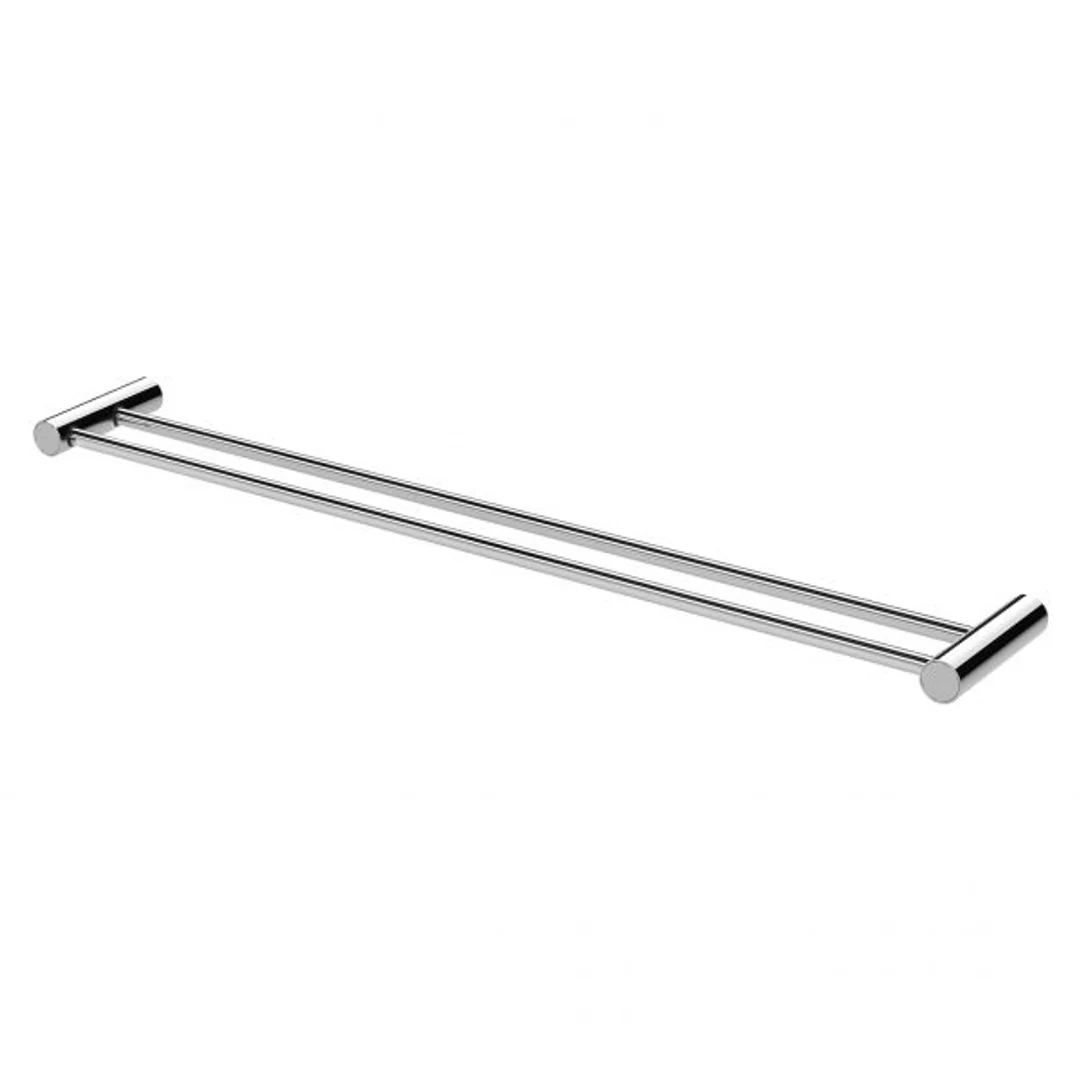 Phoenix Vivid Slimline Double Towel Rail 800mm - Brushed Carbon - Image 2