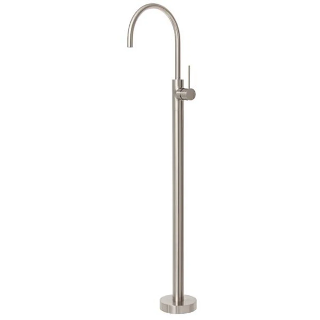 Phoenix Vivid Slimline Floor Mounted Bath Mixer-Brushed Nickel - Image 2