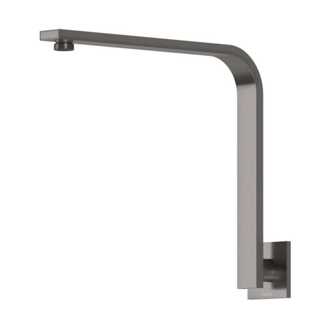 Phoenix Vivid Slimline High-Rise Shower Arm Square Plate - Brushed Carbon - Image 2