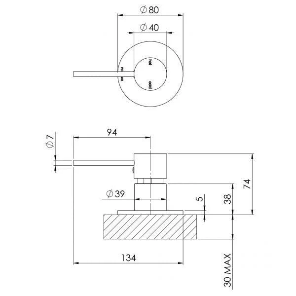 Phoenix Vivid Slimline Hob Mixer - Chrome - Image 5