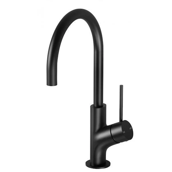 Phoenix Vivid Slimline Oval Sink Mixer 160mm Gooseneck-Matte Black - Image 3