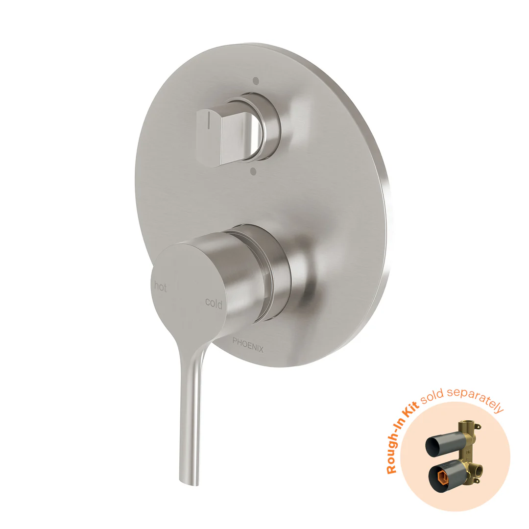 Phoenix Vivid Slimline Oval Switchmix Shower/Bath Diverter Mixer Fit-Off Kit