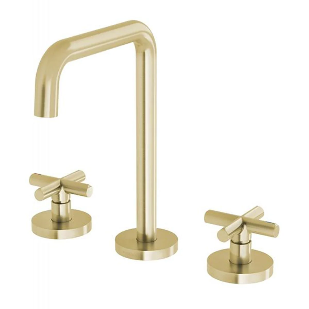 Phoenix Vivid Slimline Plus Basin Set Brushed Gold - Image 2