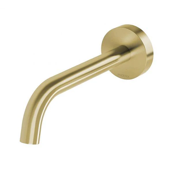 Phoenix Vivid Slimline Plus Wall Basin/Bath Outlet 180mm - Brushed Gold - Image 4