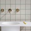 Phoenix Vivid Slimline Plus Wall Basin/Bath Outlet 180mm - Brushed Gold - Image 7