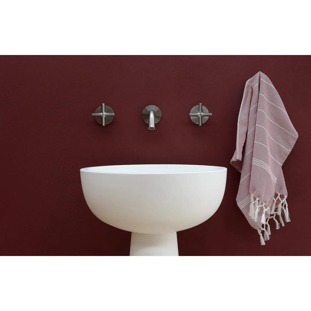 Phoenix Vivid Slimline Plus Wall Top Assemblies 15mm Extended Spindles - Brushed Nickel - Image 3