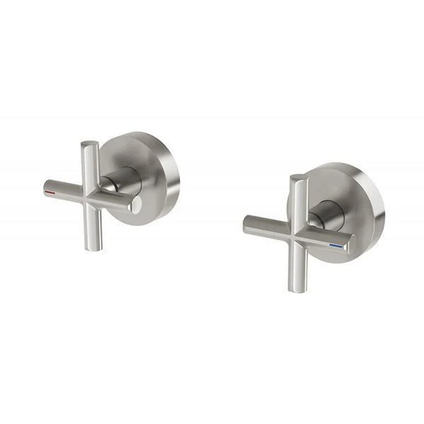 Phoenix Vivid Slimline Plus Wall Top Assemblies 15mm Extended Spindles - Brushed Nickel - Image 4