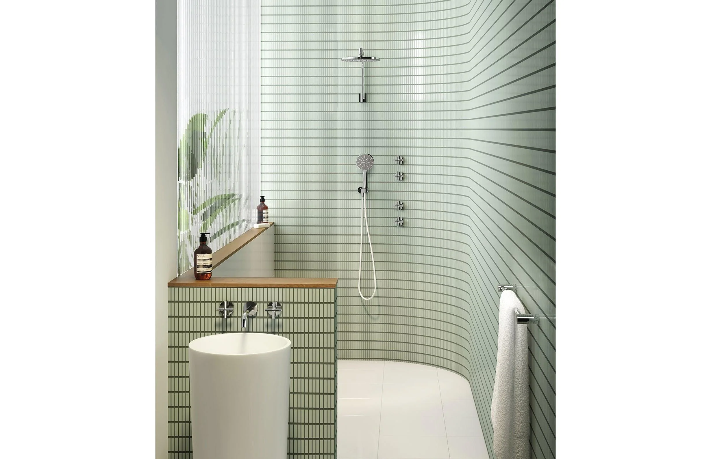 Phoenix Vivid Slimline Plus Wall Top Assemblies 15mm Ext - Chrome - Image 8