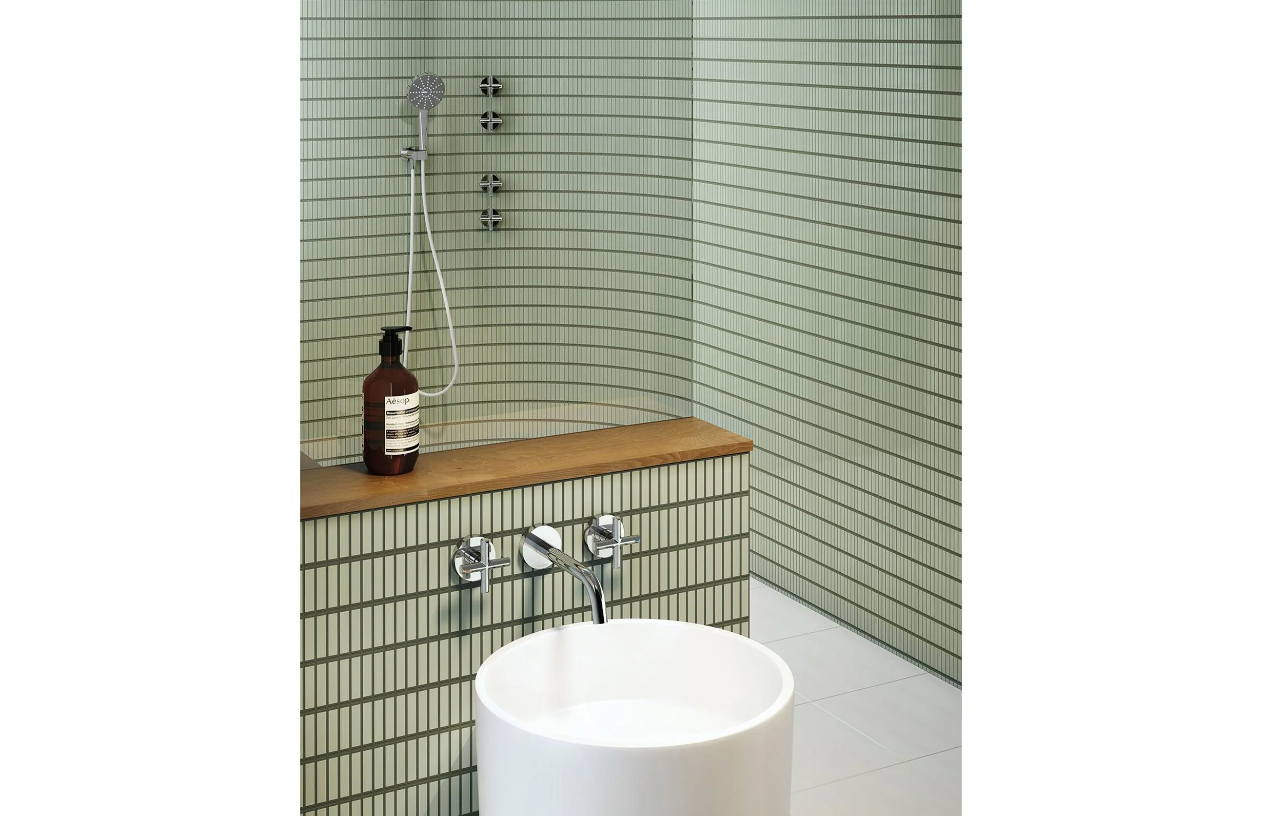 Phoenix Vivid Slimline Plus Wall Top Assemblies 15mm Ext - Chrome - Image 9
