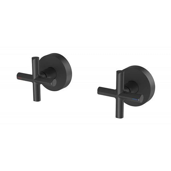 Phoenix Vivid Slimline Plus Wall Top Assemblies 15mm Extended Spindles - Matte Black - Image 3