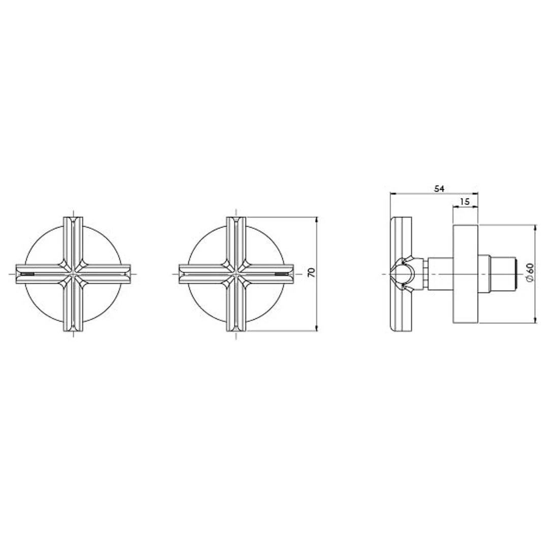 Phoenix Vivid Slimline Plus Wall Top Assemblies - Chrome - Image 3