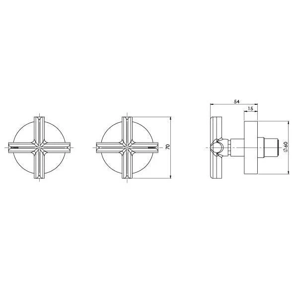 Phoenix Vivid Slimline Plus Wall Top Assemblies - Chrome - Image 5