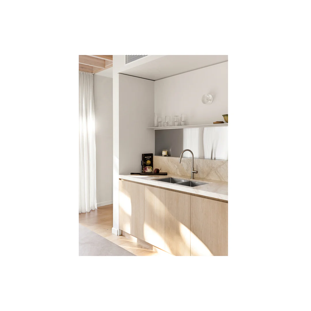 Phoenix Vivid Slimline Pull Out Sink Mixer - Brushed Nickel - Image 5