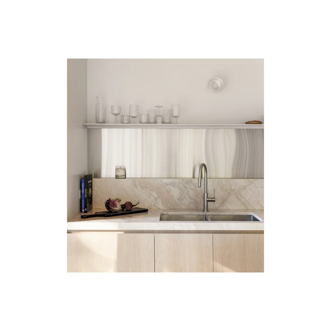 Phoenix Vivid Slimline Pull Out Sink Mixer - Brushed Nickel - Image 6
