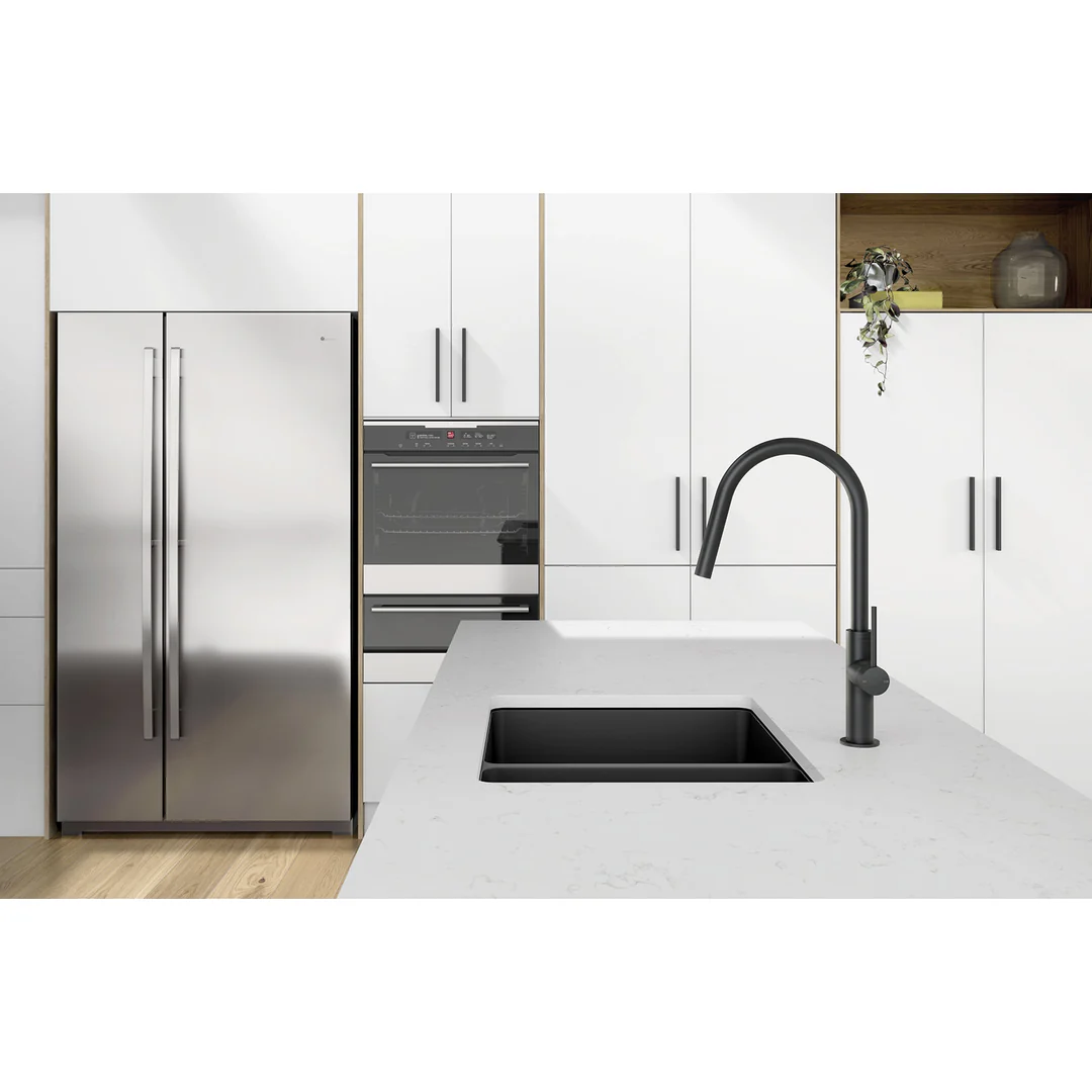 Phoenix Vivid Slimline Pull Out Sink Mixer - Matte Black - Image 5